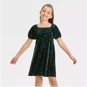 NWT Wicked Elphaba Green Velvet Dress • Nightgown • Costume Size 4/5 kids XS